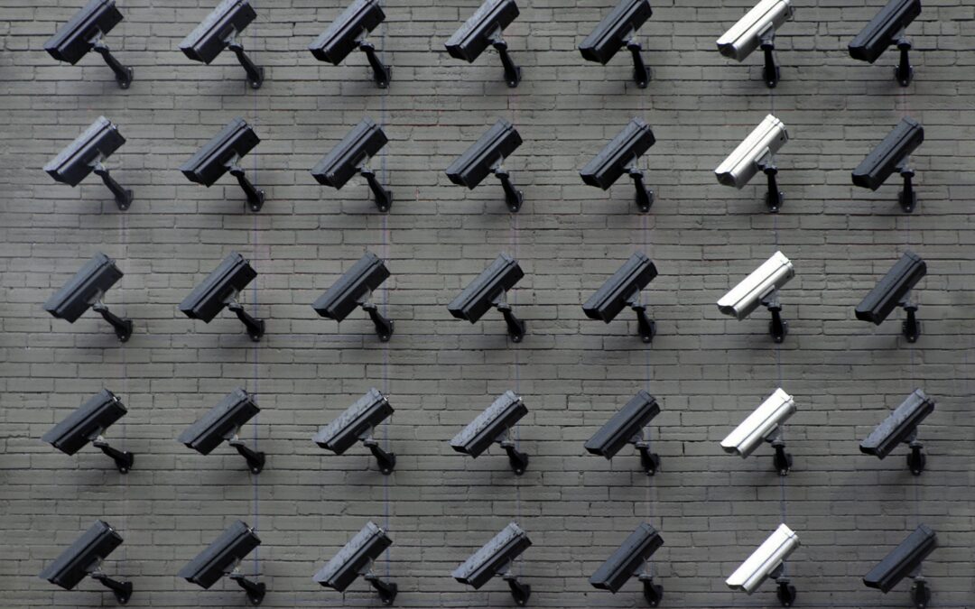 many security cameras in rows
