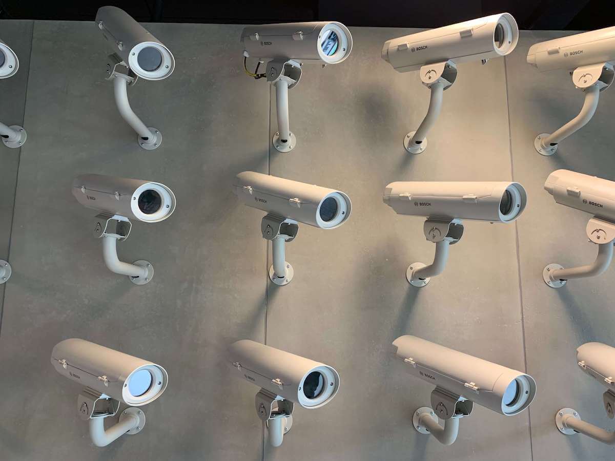 wireless surveillance systems mounted on wall