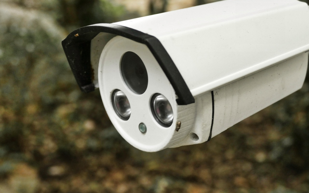 Closeup of an Outdoor Security Camera